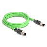 Delock M12 Kabel A-kodiert 8 Pin Stecker zu Stecker PUR (TPU) 2 m