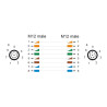 Delock M12 Kabel A-kodiert 8 Pin Stecker zu Stecker PUR (TPU) 2 m