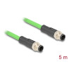 Delock M12 Kabel D-kodiert 4 Pin Stecker zu Stecker PUR (TPU) 5 m