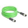 Delock M12 Kabel D-kodiert 4 Pin Stecker zu Stecker PUR (TPU) 5 m