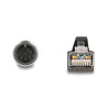 Delock M12 Kabel A-kodiert 8 Pin Stecker zu RJ45 Stecker PUR (TPU) 2 m