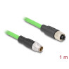Delock M12 Kabel X-kodiert 8 Pin Stecker zu Buchse PUR (TPU) 1 m