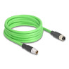 Delock M12 Kabel X-kodiert 8 Pin Stecker zu Buchse PUR (TPU) 5 m