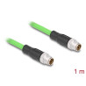 Delock M12 Kabel X-kodiert 8 Pin Stecker zu Stecker PUR (TPU) 1 m