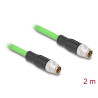 Delock M12 Kabel X-kodiert 8 Pin Stecker zu Stecker PUR (TPU) 2 m