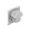 Delock Einbausteckdose mit 2 USB Ladeports, 1 x USB Typ-A und 1 x USB Type-C™ mit PD 3.0, 18 W