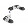 Delock Kabelhalter selbstklebend modular Set 9 Stück schwarz / grau