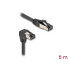 Delock RJ45 Netzwerkkabel Cat.8.1 S/FTP 90° unten gewinkelt / gerade 5 m schwarz