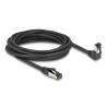 Delock RJ45 Netzwerkkabel Cat.8.1 S/FTP 90° unten gewinkelt / gerade 5 m schwarz