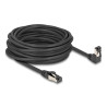Delock RJ45 Netzwerkkabel Cat.8.1 S/FTP 90° unten gewinkelt / gerade 10 m schwarz