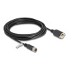 Delock M12 Kabel D-kodiert 4 Pin Buchse zu RJ45 Buchse zum Einbau Cat.5e FTP 5 m schwarz
