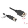 Delock M12 Kabel X-kodiert 8 Pin Buchse zu RJ45 Buchse zum Einbau Cat.6A S/FTP 1 m schwarz