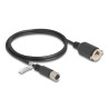 Delock M12 Kabel X-kodiert 8 Pin Buchse zu RJ45 Buchse zum Einbau Cat.6A S/FTP 1 m schwarz