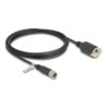 Delock M12 Kabel X-kodiert 8 Pin Buchse zu RJ45 Buchse zum Einbau Cat.6A S/FTP 2 m schwarz