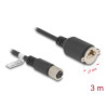 Delock M12 Kabel X-kodiert 8 Pin Buchse zu RJ45 Buchse zum Einbau Cat.6A S/FTP 3 m schwarz