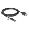 Delock M12 Kabel X-kodiert 8 Pin Buchse zu RJ45 Buchse zum Einbau Cat.6A S/FTP 3 m schwarz