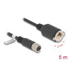 Delock M12 Kabel X-kodiert 8 Pin Buchse zu RJ45 Buchse zum Einbau Cat.6A S/FTP 5 m schwarz