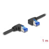 Delock RJ45 Netzwerkkabel Cat.6A S/FTP rechts / links gewinkelt 1 m schwarz