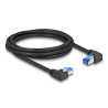Delock RJ45 Netzwerkkabel Cat.6A S/FTP rechts / links gewinkelt 2 m schwarz