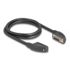 Delock Serielles Kabel D-Sub 15 Buchse mit Schraube 90° nach rechts gewinkelt zu D-Sub 15 Buchse mit Schraube 90° nach rechts ge