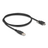Delock USB 2.0 Kabel Typ-A Stecker zu Typ Mini-B Stecker mit Schraubenabstand 13 mm 1 m schwarz