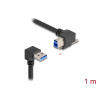 Delock USB 5 Gbps Kabel USB Typ-A Stecker 90° nach unten gewinkelt zu USB Typ-B Stecker mit Schraube 90° nach rechts gewinkelt 1