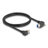Delock USB 5 Gbps Kabel USB Typ-A Stecker 90° nach unten gewinkelt zu USB Typ-B Stecker mit Schraube 90° nach rechts gewinkelt 1