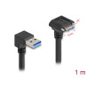 Delock USB 5 Gbps Kabel USB Typ-A Stecker 90° nach unten gewinkelt zu USB Micro-B Stecker mit Schraubenabstand 18 mm 90° nach un
