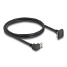 Delock USB 5 Gbps Kabel USB Typ-A Stecker 90° nach unten gewinkelt zu USB Micro-B Stecker mit Schraubenabstand 18 mm 90° nach un
