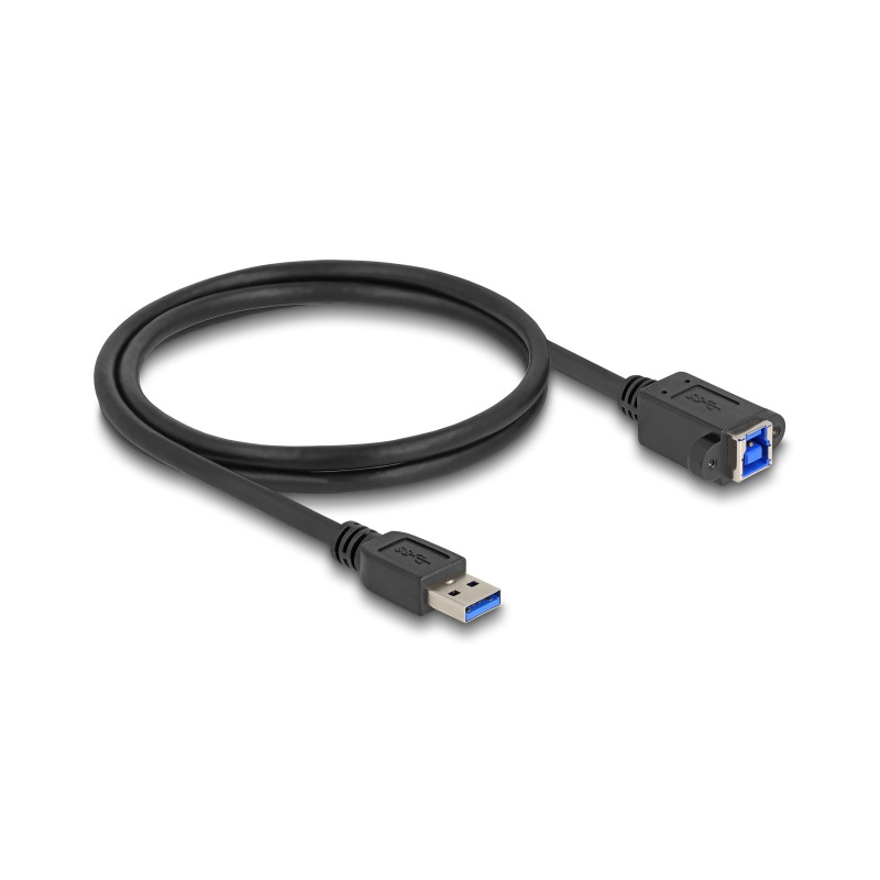 Delock USB 5 Gbps Kabel USB Typ-A Stecker zu USB Typ-B Buchse zum Einbau 1 m schwarz