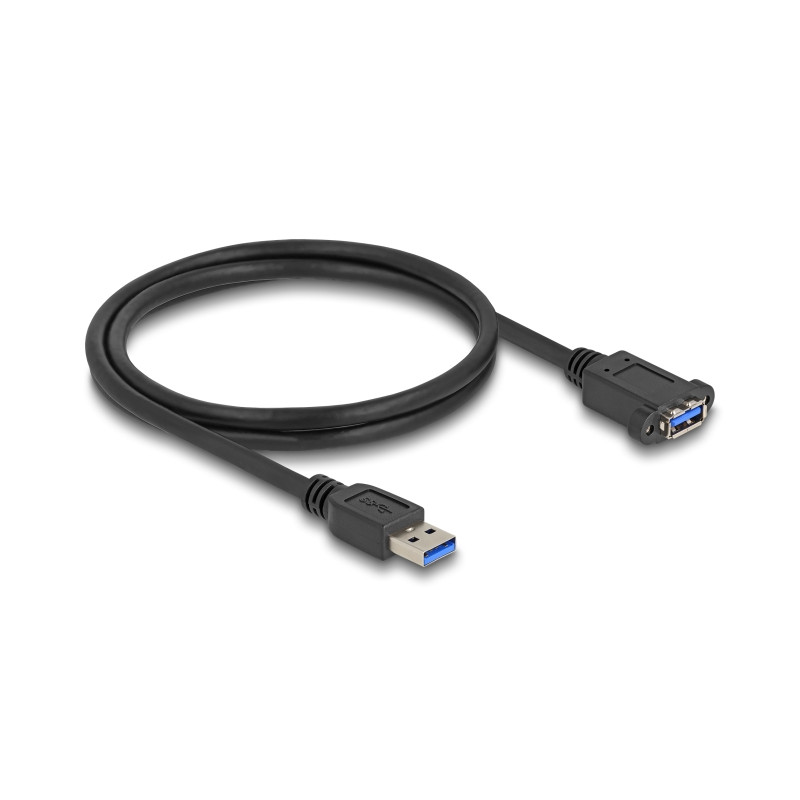 Delock USB 5 Gbps Kabel USB Typ-A Stecker zu USB Typ-A Buchse zum Einbau 1 m schwarz