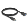 Delock USB 5 Gbps Kabel USB Typ-A Stecker zu USB Typ-A Buchse zum Einbau 1 m schwarz