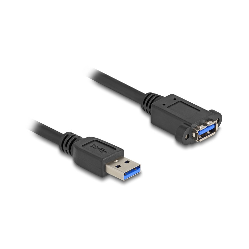 Delock USB 5 Gbps Kabel USB Typ-A Stecker zu USB Typ-A Buchse zum Einbau 1 m schwarz
