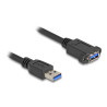 Delock USB 5 Gbps Kabel USB Typ-A Stecker zu USB Typ-A Buchse zum Einbau 1 m schwarz