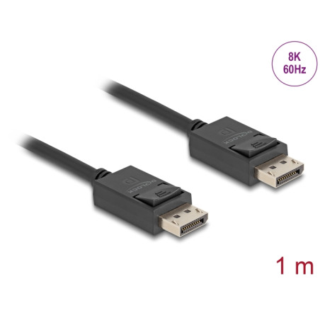 Delock DisplayPort Kabel 16K 30 Hz / 8K 60 Hz 40 Gbps 1 m