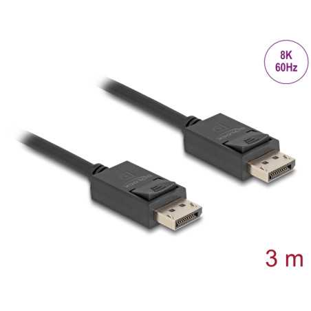 Delock DisplayPort Kabel 16K 30 Hz / 8K 60 Hz 40 Gbps 3 m