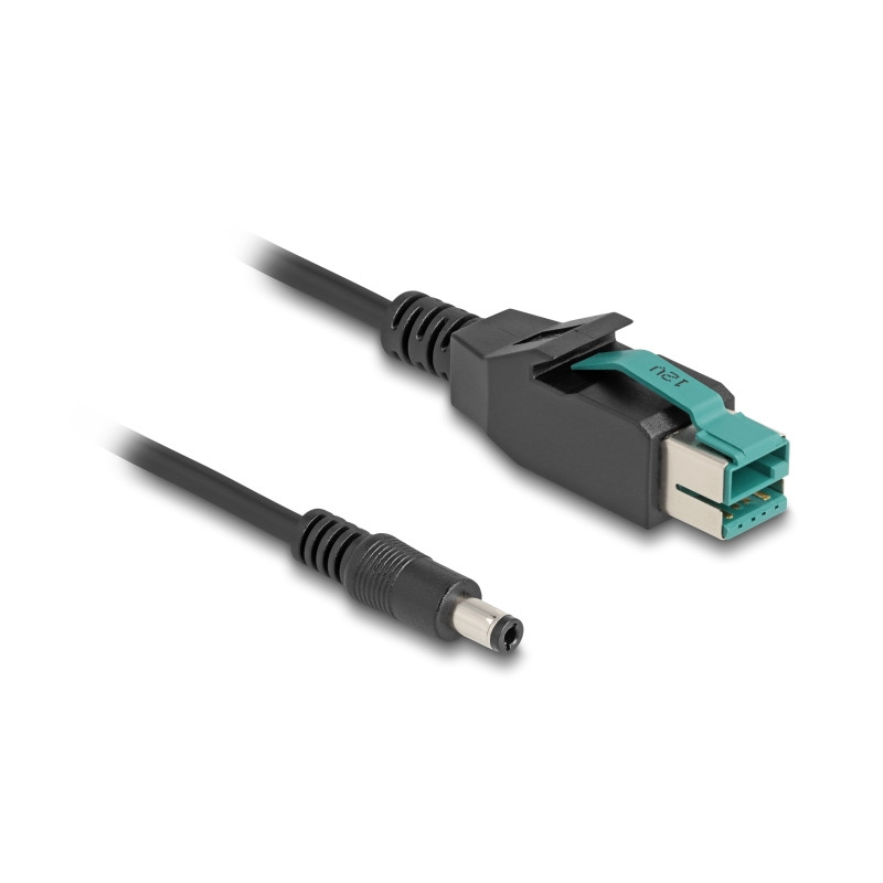 Delock PoweredUSB Kabel Stecker 12 V zu DC 5,5 x 2,5 mm Stecker 1 m