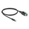 Delock PoweredUSB Kabel Stecker 12 V zu DC 5,5 x 2,5 mm Stecker 1 m
