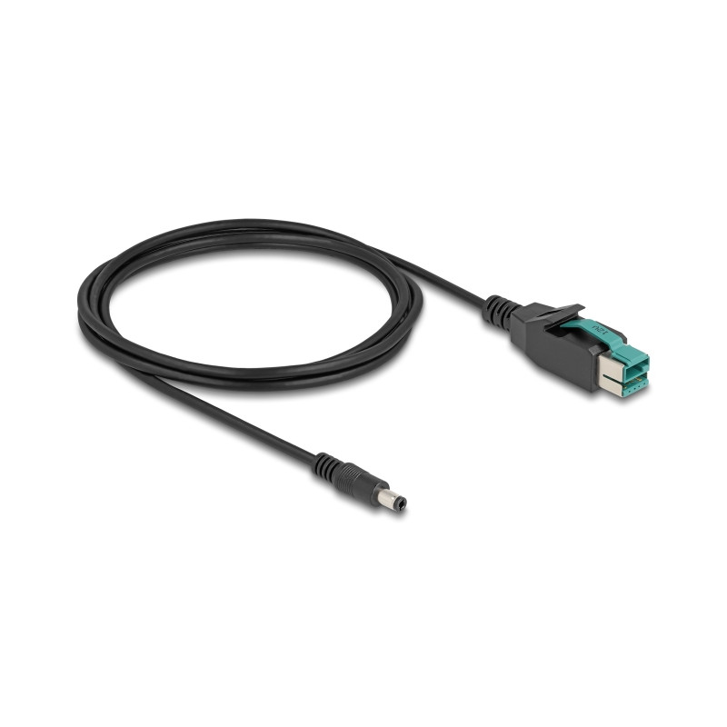 Delock PoweredUSB Kabel Stecker 12 V zu DC 5,5 x 2,5 mm Stecker 2 m