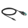 Delock PoweredUSB Kabel Stecker 12 V zu DC 5,5 x 2,5 mm Stecker 2 m