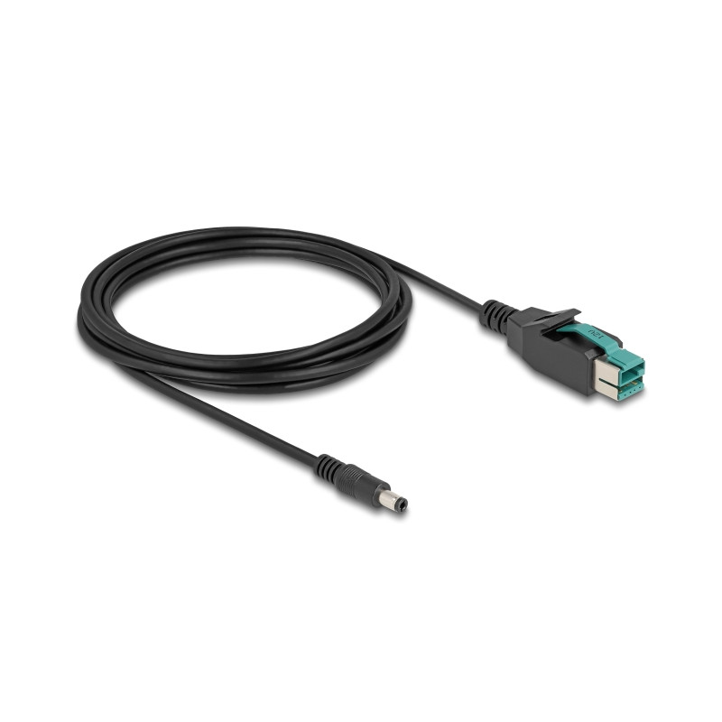 Delock PoweredUSB Kabel Stecker 12 V zu DC 5,5 x 2,5 mm Stecker 3 m