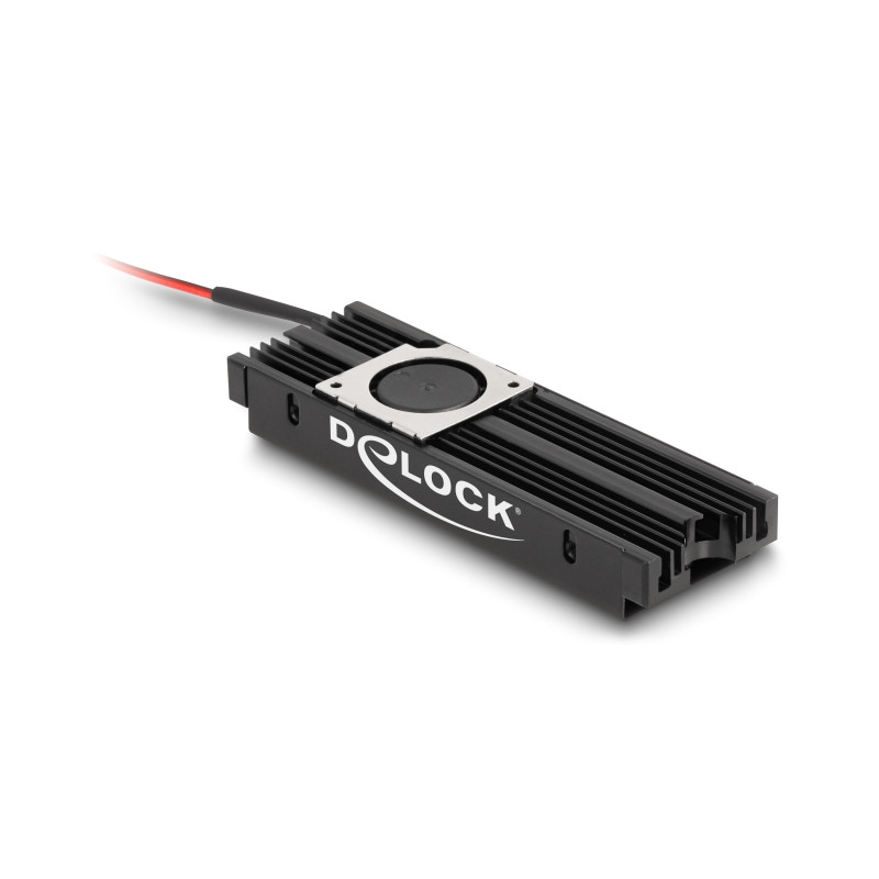 Delock Kühlkörper mit Lüfter für M.2 SSD 2280 schwarz