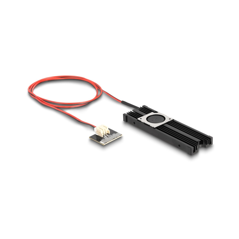 Delock Kühlkörper mit Lüfter für M.2 SSD 2280 schwarz