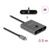 Delock USB 10 Gbps USB Type-C™ Switch 2 auf 1 bidirektional 8K