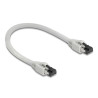 Delock RJ45 Netzwerkkabel Cat.8.1 S/FTP 0,25 m bis 40 Gbps grau