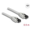 Delock RJ45 Netzwerkkabel Cat.8.1 S/FTP 0,5 m bis 40 Gbps grau