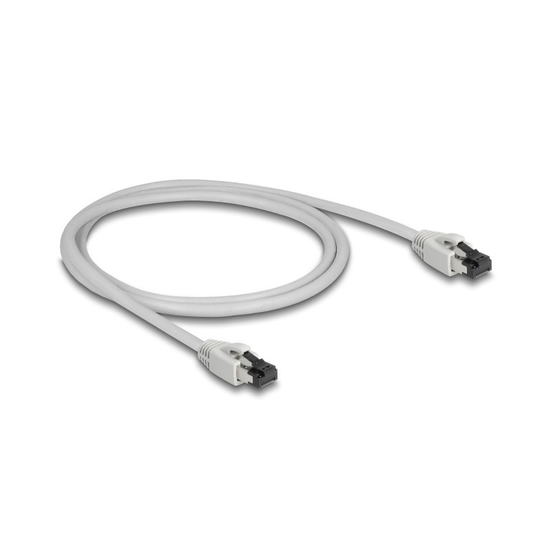 Delock RJ45 Netzwerkkabel Cat.8.1 S/FTP 1 m bis 40 Gbps grau