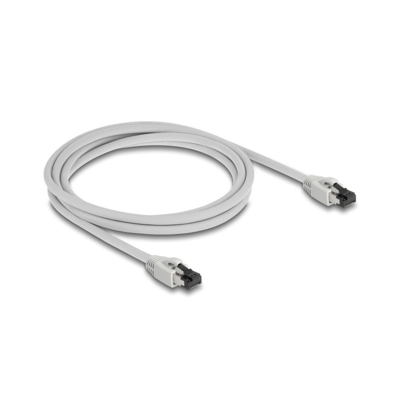 Delock RJ45 Netzwerkkabel Cat.8.1 S/FTP 2 m bis 40 Gbps grau