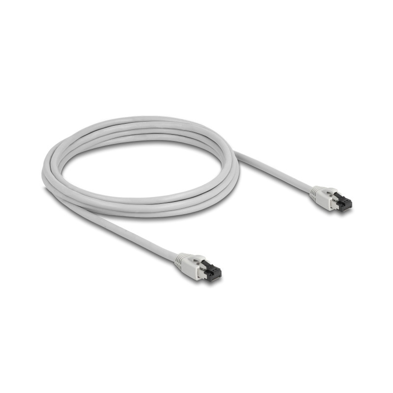 Delock RJ45 Netzwerkkabel Cat.8.1 S/FTP 3 m bis 40 Gbps grau