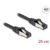Delock RJ45 Netzwerkkabel Cat.8.1 S/FTP 0,25 m bis 40 Gbps schwarz